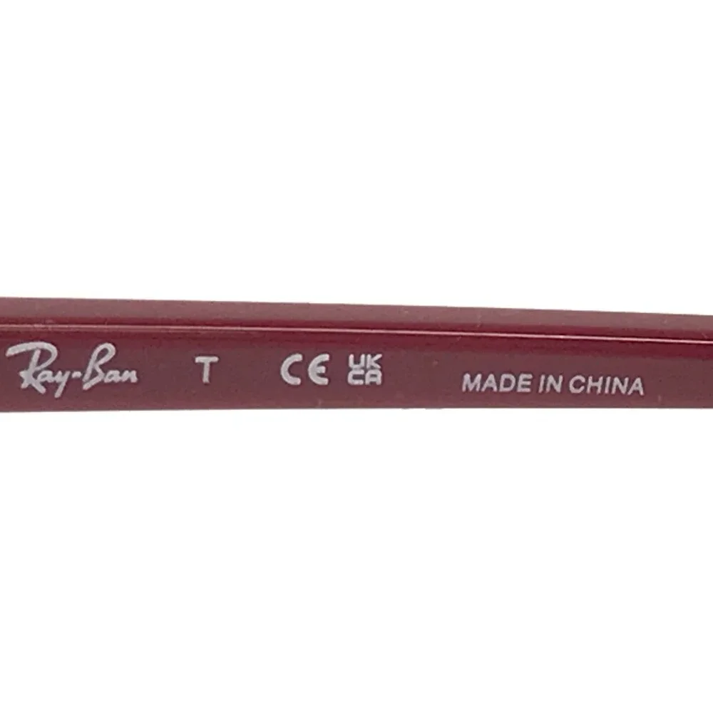 Ray-Ban Eyeglasses Frames RB7185 8083 Clear Gray Red Square Full Rim 50-18-145